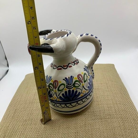 Cow Bull Spanish Art Pottery Ceramic Vintage Espania Spain Creamer - Picture 2 of 8